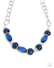 Load image into Gallery viewer, Complete Look - Blue Set: Pearly Patron - Blue Necklace and Pearly Passenger - Blue Bracelet (BB-BL-EB)