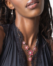 Load image into Gallery viewer, Complete Look - Red (Flower) Set:Compatibly Chic - Red Necklace and Compatibly Charming - Red Bracelet (BB-RD-DI)