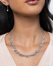 Load image into Gallery viewer, Complete Look - White (Rhinestone) Set: Leafy Lady - White Necklace and Leafy Lass - White Bracelet (BB-WT-CI)