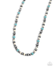 Load image into Gallery viewer, Complete Look - Blue (Turquoise) Set: Southwestern Story - Blue Necklace and Southwestern Surprise - Blue Bracelet (BB-BL-BO)