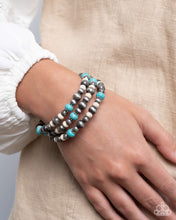 Load image into Gallery viewer, Complete Look - Blue (Turquoise) Set: Southwestern Story - Blue Necklace and Southwestern Surprise - Blue Bracelet (BB-BL-BO)