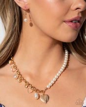 Load image into Gallery viewer, Complete Look - Gold Heart Set: Charming Competitor - Gold Necklace and Charming Candidate - Gold Bracelet (Necklace and Bracelet Complete Set) - BB-GD-ZC