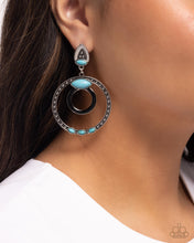 Load image into Gallery viewer, Handcrafted Hero - Black/Turquoise (Post) Earring