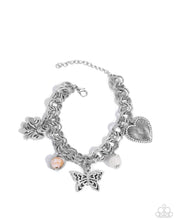 Load image into Gallery viewer, Folklore Frenzy - White (Silver Charm) Bracelet
