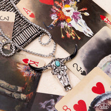 Load image into Gallery viewer, Longhorn Legacy - Black (Bull Skull) Necklace