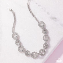 Load image into Gallery viewer, Elegant Embrace - White (Rhinestone) Choker Necklace