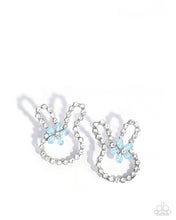 Load image into Gallery viewer, Bunny Backdrop - Blue Post Earring