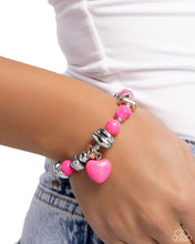 Load image into Gallery viewer, Adorably Asymmetrical - Pink (Heart) Bracelet