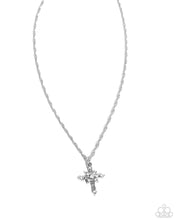 Load image into Gallery viewer, Graceful Glory - White (Rhinestone) Cross Necklace