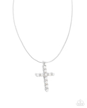 Load image into Gallery viewer, Holy Harmony - White (Pearl) Cross Necklace