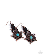 Load image into Gallery viewer, Western Warden - Copper (Stirrup) Earring