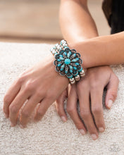 Load image into Gallery viewer, Floral Figment - Blue (Turquoise) Bracelet