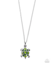 Load image into Gallery viewer, Turtle Theme - Complete Look - Green Set: Turtle Tale - Green Necklace and Turtle Tradition - Green Earring (BB-GR-JU)