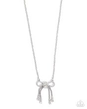 Load image into Gallery viewer, Coquette Celebrity - White (Rhinestone Bow) Necklace