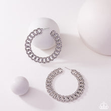 Load image into Gallery viewer, Interlocked Icing - White (Rhinestone) Earring (LOP-0825)