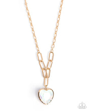 Load image into Gallery viewer, HAUTE Heart - White (Iridescent Opalescent) Heart Necklace