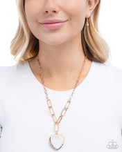 Load image into Gallery viewer, HAUTE Heart - White (Iridescent Opalescent) Heart Necklace