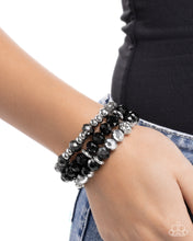 Load image into Gallery viewer, Faceted Fusion - Black Bracelet