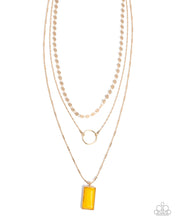 Load image into Gallery viewer, Layered Lyric - Yellow Necklace
