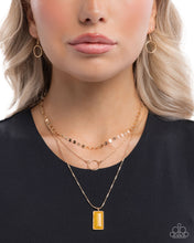 Load image into Gallery viewer, Layered Lyric - Yellow Necklace
