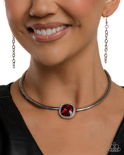 Load image into Gallery viewer, Asscher Assumption - Complete Look - Red: Adorably Asscher -Red Necklace and Asscher Admiration - Red Bracelet (BB-RD-LA)
