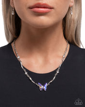 Load image into Gallery viewer, Gliding Glitz - Purple (Butterfly) Necklace