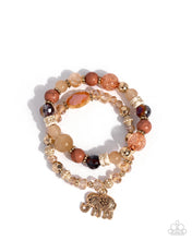 Load image into Gallery viewer, Wise Whimsy - Brown/Gold (Elephant) Bracelet