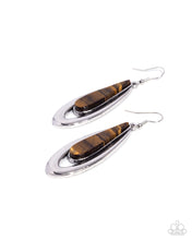 Load image into Gallery viewer, Practical Pairing - Brown (Tiger's Eye Stone) Earring