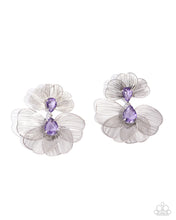 Load image into Gallery viewer, Wiry Wisdom - Purple Post Earring