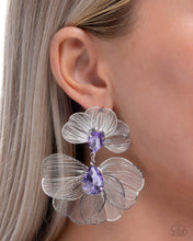 Load image into Gallery viewer, Wiry Wisdom - Purple Post Earring