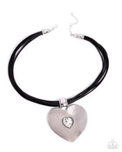 Load image into Gallery viewer, Galentines Day - Black (Heart) Necklace