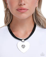 Load image into Gallery viewer, Galentines Day - Black (Heart) Necklace