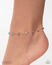 Load image into Gallery viewer, Stony Surrender - Multi (Stainless Steel) Multicolored Stone Anklet