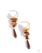 Load image into Gallery viewer, Planetary Polish - Brown Hoop Earring