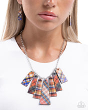 Load image into Gallery viewer, Pleasing Plaid - Red (Multicolored Plaid) Necklace