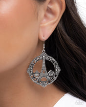 Load image into Gallery viewer, Enamored Eiffel Tower - Black Earring