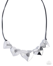 Load image into Gallery viewer, Loveable Landmark - Black (Cord) - Smoky Rhinestone Heart Necklace