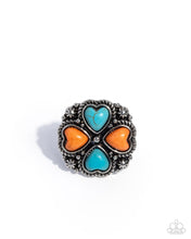 Load image into Gallery viewer, Sincere Stones - Orange/Turquoise) Ring
