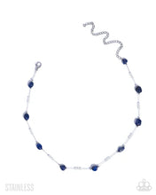 Load image into Gallery viewer, Surreal Sunset - Blue (Stainless Steel) Choker Necklace