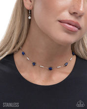 Load image into Gallery viewer, Surreal Sunset - Blue (Stainless Steel) Choker Necklace