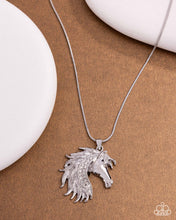 Load image into Gallery viewer, Stallion Swing - White (Horse) Necklace