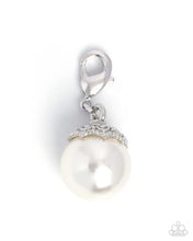 Load image into Gallery viewer, Pearl Push - Rhodium Plated White Pearl Charm
