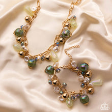 Load image into Gallery viewer, Dreamy Duet - Green Set: Dreamy Decadence - Green Necklace and Dreamy Delivery - Green Bracelet (BB-GR-NG)