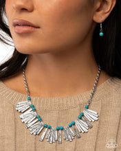 Load image into Gallery viewer, Complete Couture - Blue Set: Finishing Fringe - Blue Necklace and Settled Stack - Blue Bracelet (BB-BL-NU)