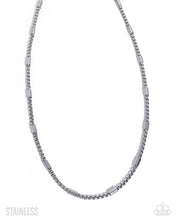 Load image into Gallery viewer, Barricade Bravado - Silver (Stainless Steel) Complete Look: Boldly Barricaded - Silver Necklace and Brash Barricade - Silver Bracelet (BB-SV-NS)