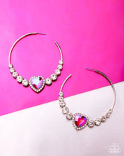 Load image into Gallery viewer, Courting Confidence - Pink (Heart) Hoop Earring (LOP-0726)