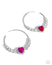 Load image into Gallery viewer, Courting Confidence - Pink (Heart) Hoop Earring (LOP-0726)