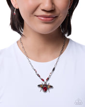 Load image into Gallery viewer, Neoclassical Novelty - Red (Bee) Necklace