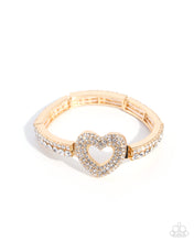 Load image into Gallery viewer, Delightful Daydream - Gold (Heart( Stretchy Bracelet