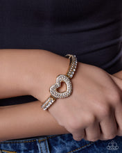 Load image into Gallery viewer, Delightful Daydream - Gold (Heart( Stretchy Bracelet